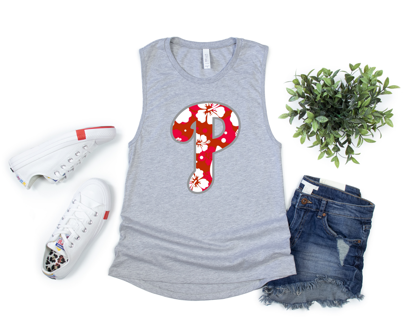 Phillies Hawaiian "P" Muscle Tank
