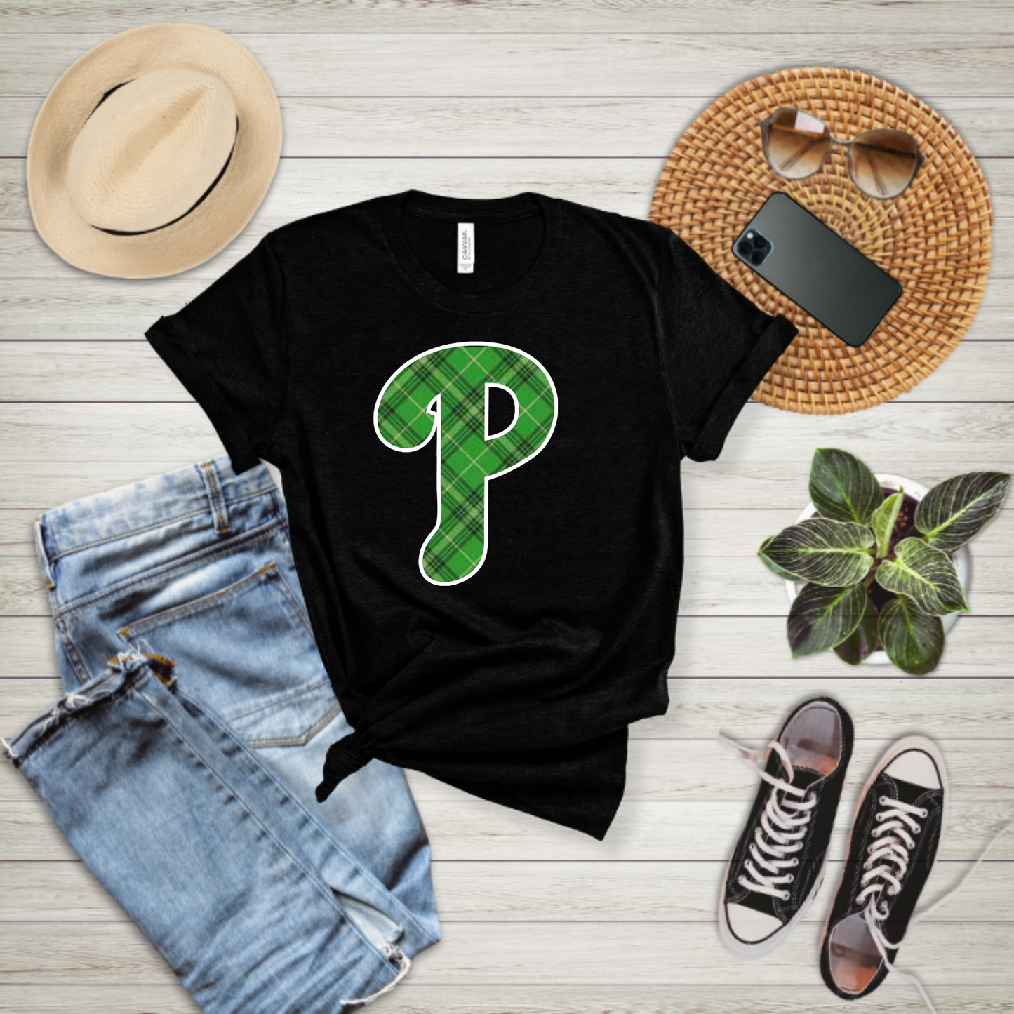 Phillies Plaid "P" T-shirt