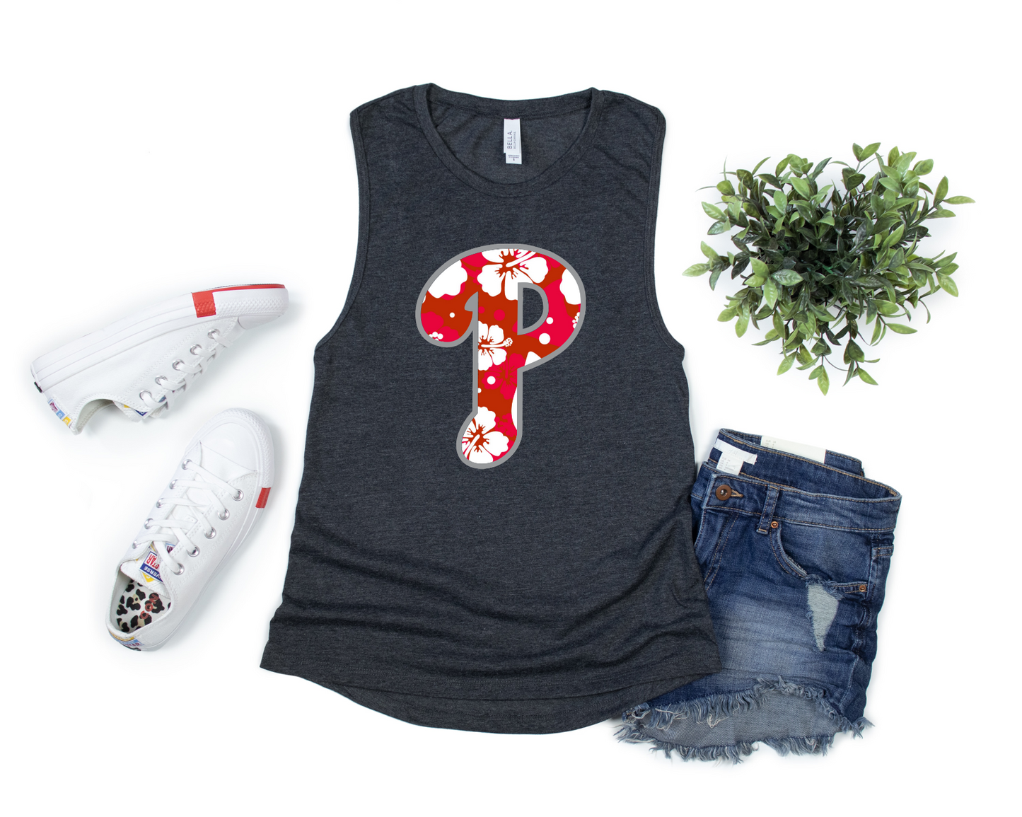 Phillies Hawaiian "P" Muscle Tank