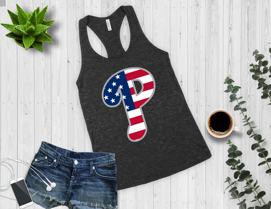Phillies Flag "P" Racerback Tank