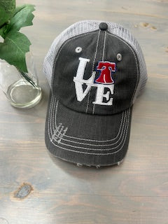 Phillies "Love" Baseball Hat Distressed