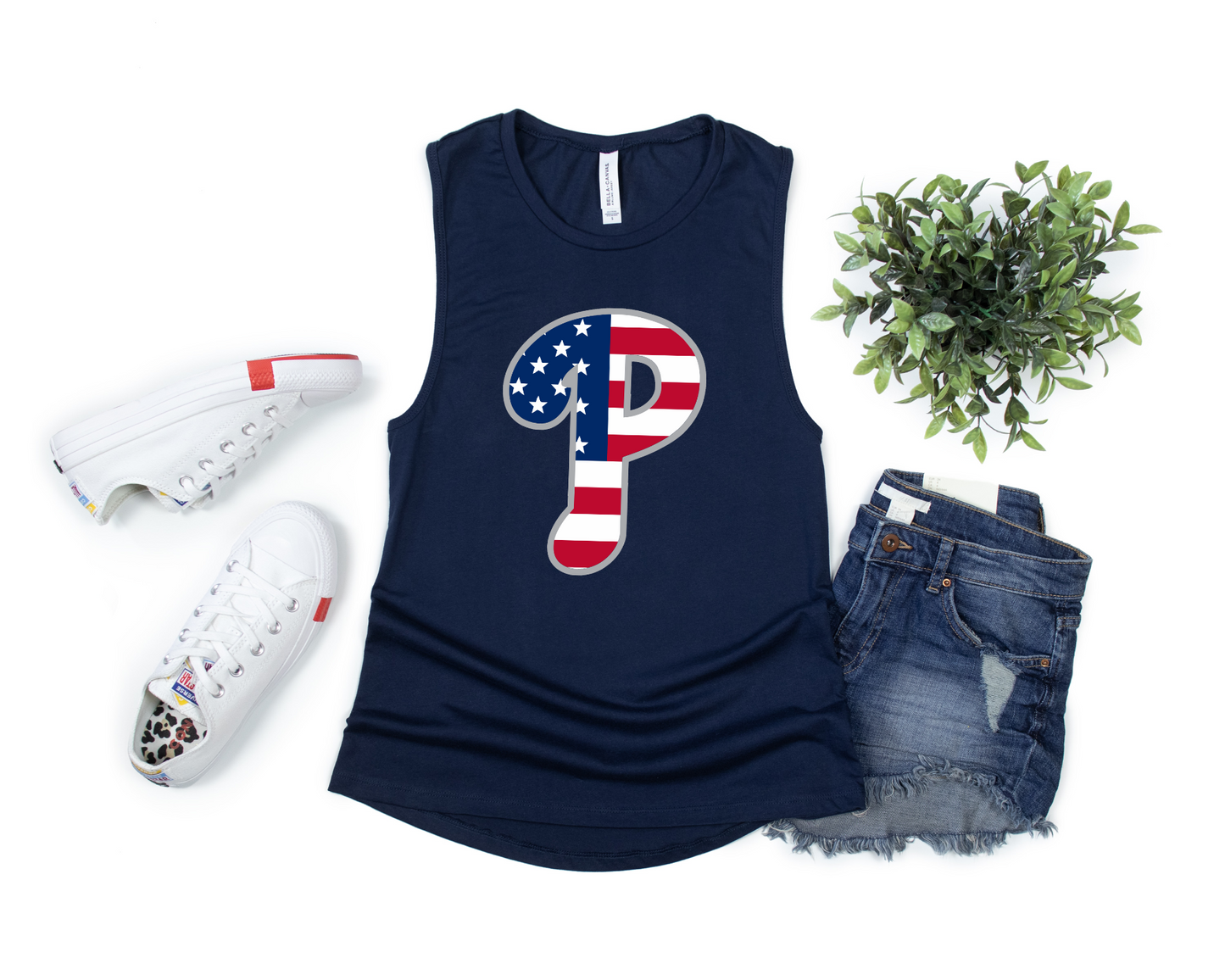 Phillies Flag "P" Muscle Tank