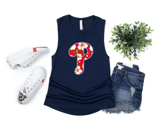 Phillies Hawaiian "P" Muscle Tank