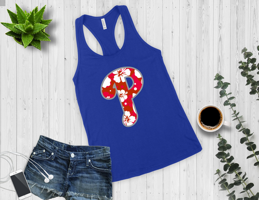 Phillies Hawaiian "P" Racerback Tank