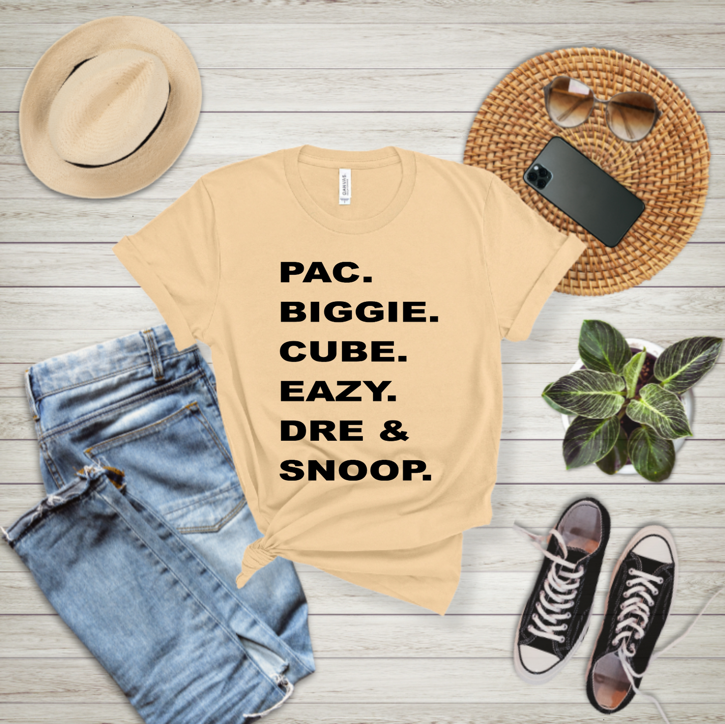 PAC BIGGIE CUBE EAZY DRE & SNOOP - T-shirt
