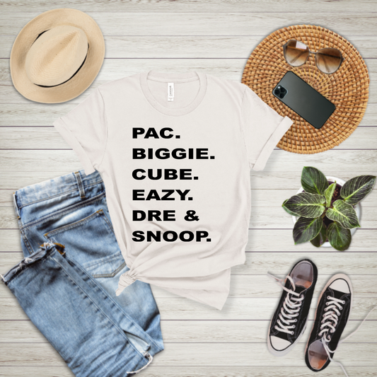 PAC BIGGIE CUBE EAZY DRE & SNOOP  - T-shirt