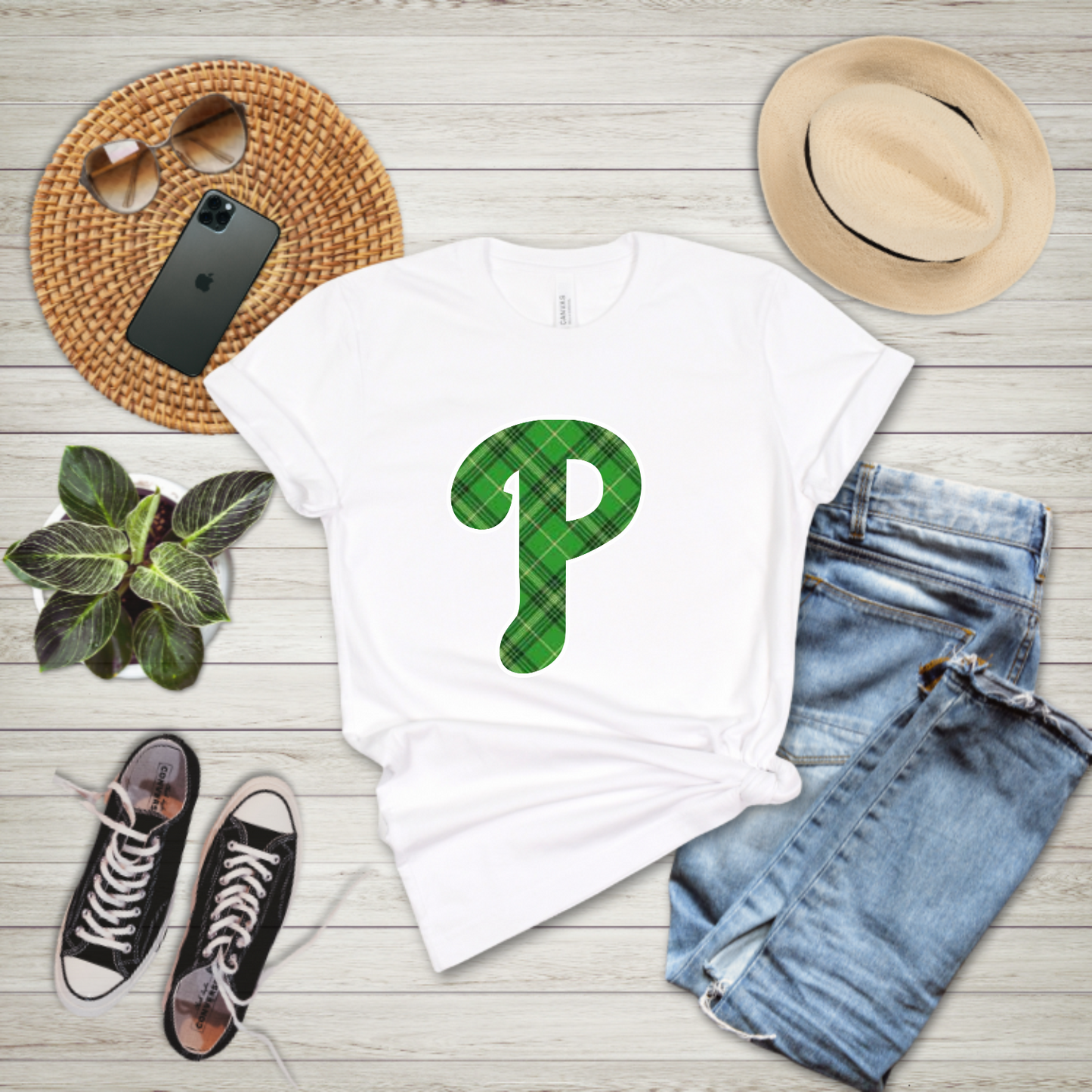 Phillies Plaid "P" T-shirt