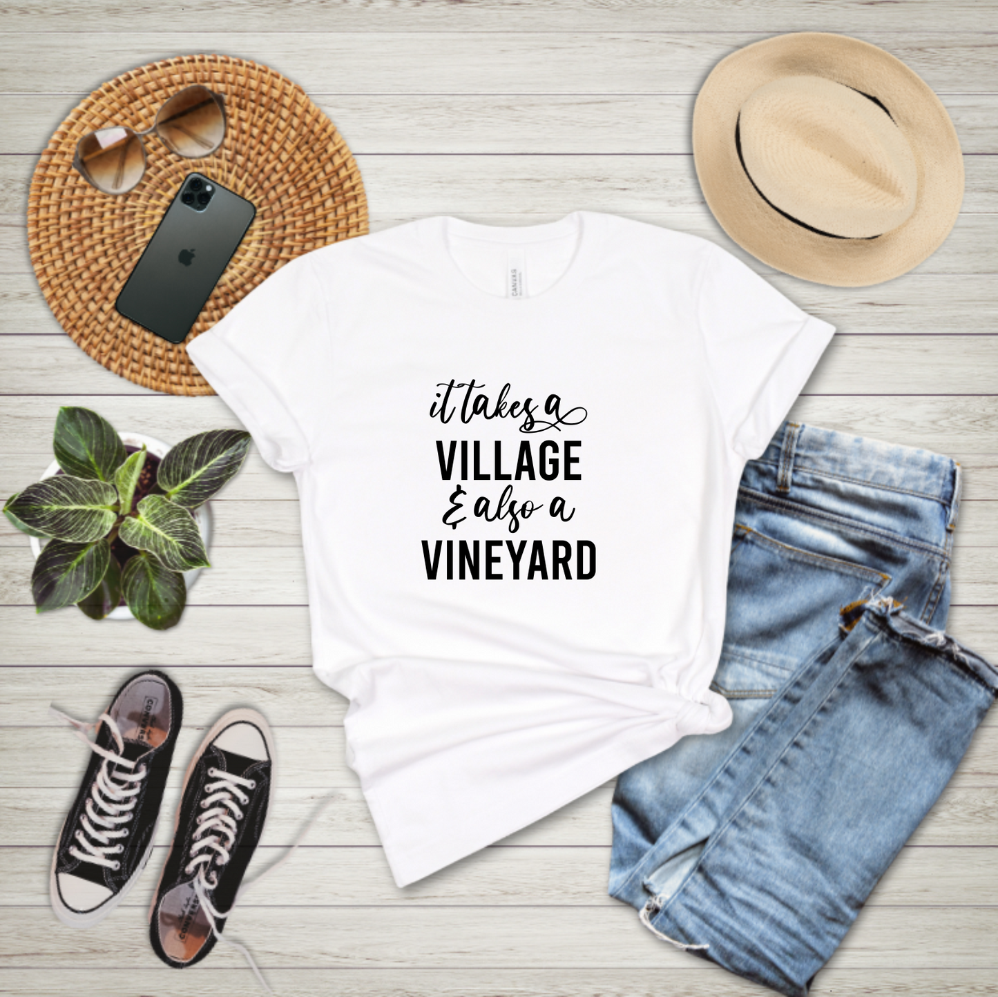 It Takes a Village, And Also a Vineyard - T-shirt