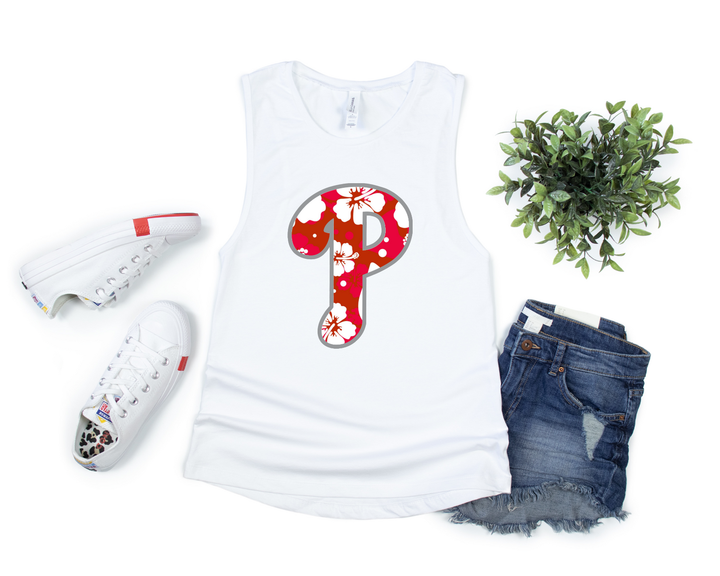 Phillies Hawaiian "P" Muscle Tank