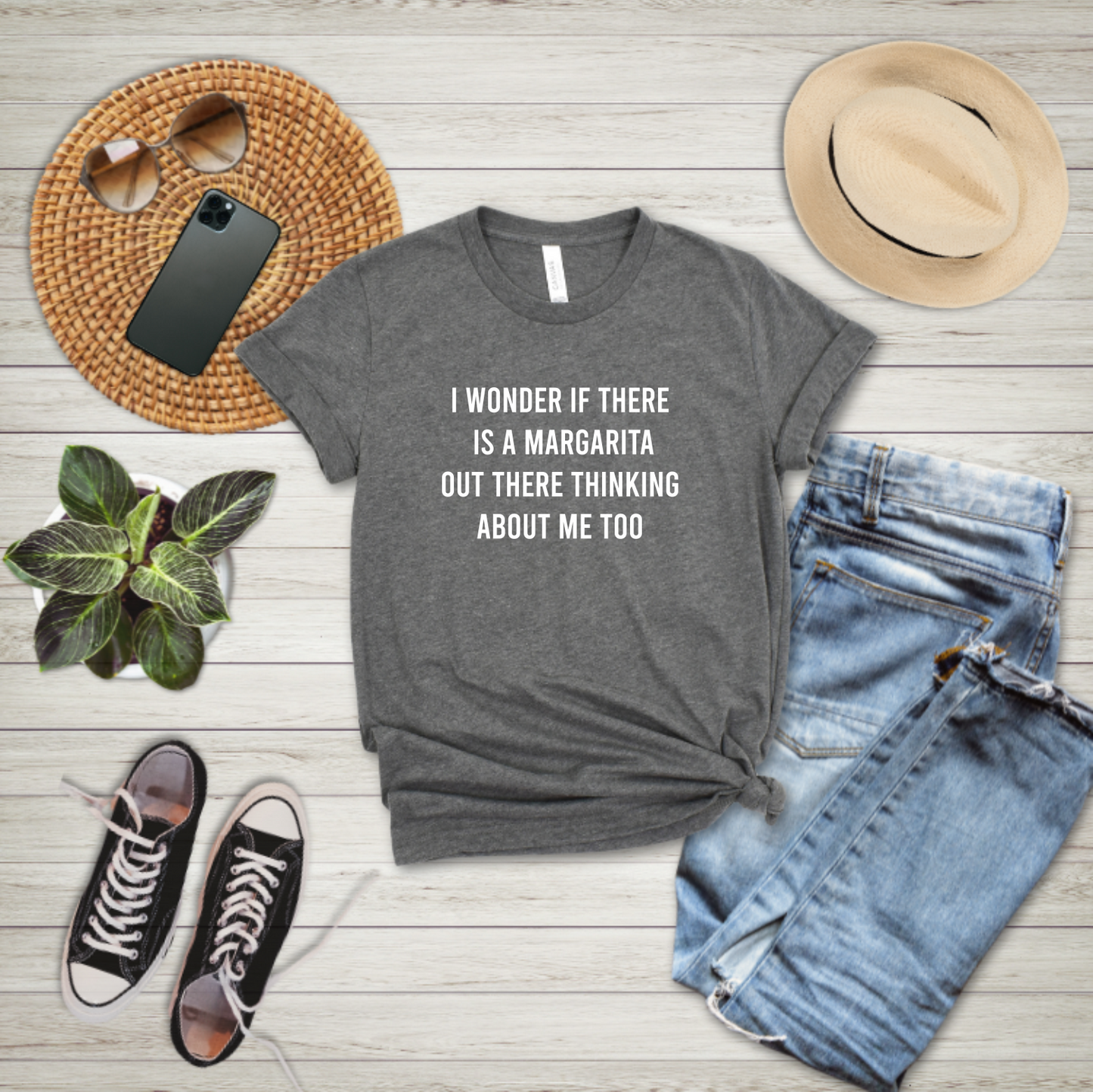 I wonder if there is a margarita out there thinking about me too - T-shirt